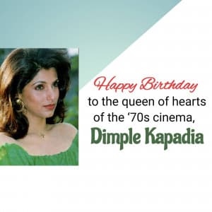 Dimple Kapadia Birthday marketing flyer