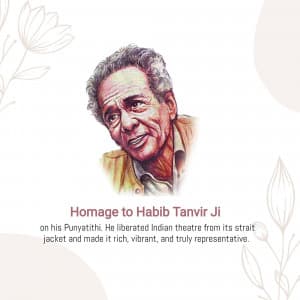 Habib Tanvir Punyatithi marketing flyer