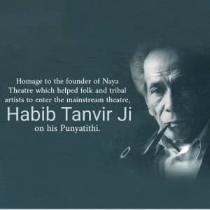 Habib Tanvir Punyatithi creative image