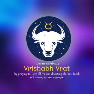 Vrishabh Vrat whatsapp status poster