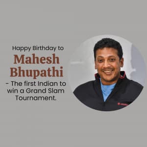 Mahesh Bhupathi Birthday poster Maker