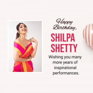 Shilpa Shetty Birthday event advertisement