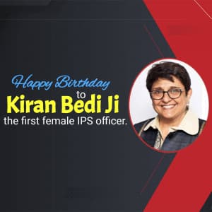 Kiran Bedi Birthday poster Maker