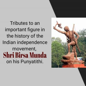 Birsa Munda Punyatithi event advertisement