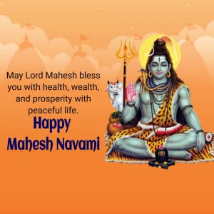 Mahesh Navami whatsapp status poster