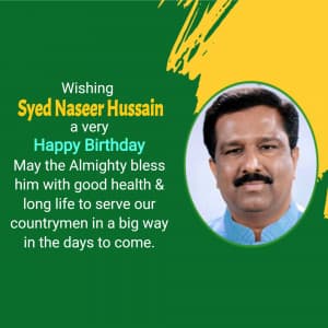 Syed Naseer Hussain Birthday graphic