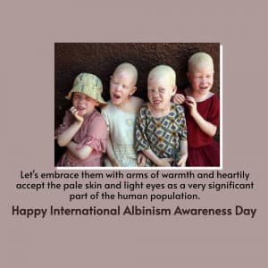 International Albinism Awareness Day graphic