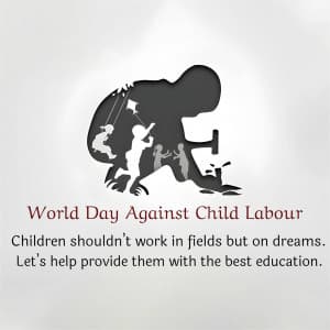 World Day Against Child Labour advertisement banner