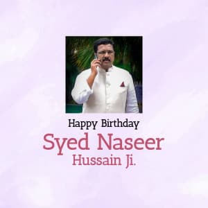 Syed Naseer Hussain Birthday Facebook Poster