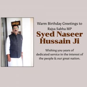 Syed Naseer Hussain Birthday Instagram Post