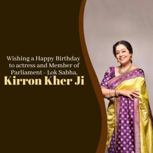 Kirron kher birthday graphic