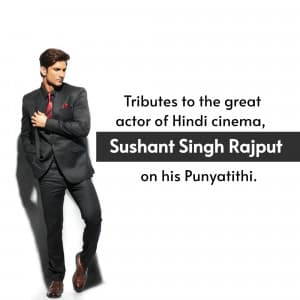Sushant Singh Rajput Punyatithi graphic