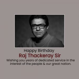 Raj Thackeray Birthday marketing poster