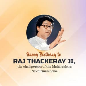 Raj Thackeray Birthday Facebook Poster