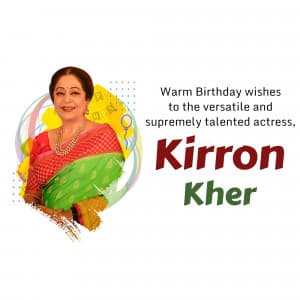 Kirron kher birthday banner