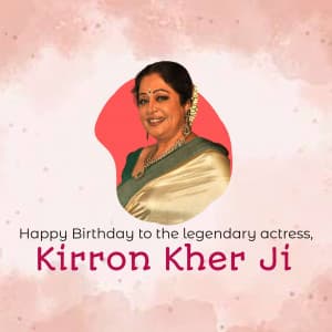 Kirron kher birthday poster