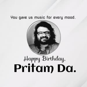 Pritam Chakraborty birthday poster