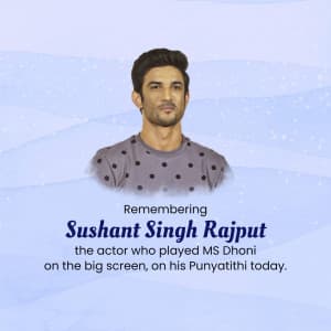 Sushant Singh Rajput Punyatithi flyer