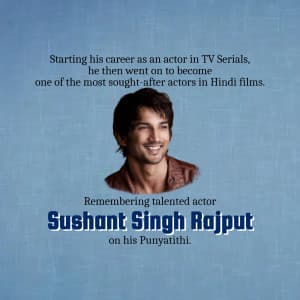 Sushant Singh Rajput Punyatithi banner