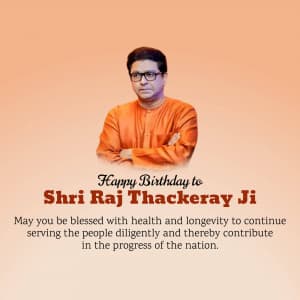 Raj Thackeray Birthday poster Maker