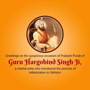 Guru Hargobind Jayanti banner
