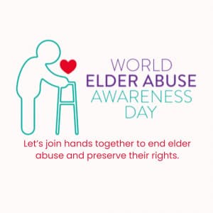 World Elder Abuse Awareness Day marketing flyer