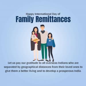 International Day of Family Remittances marketing flyer