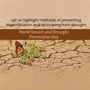 World Desert and Drought Prevention Day marketing flyer