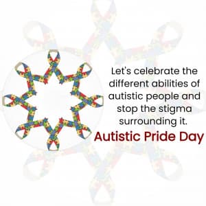 Autistic Pride Day whatsapp status poster