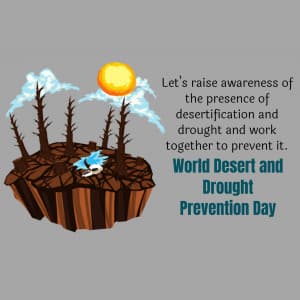 World Desert and Drought Prevention Day poster Maker