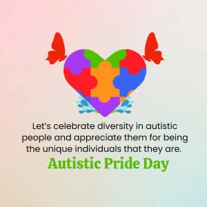 Autistic Pride Day poster Maker