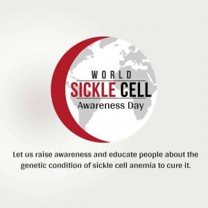 World Sickle Cell Awareness Day advertisement banner