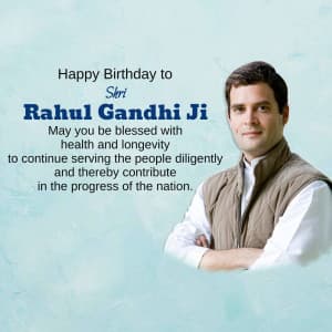 Rahul Gandhi Birthday creative image