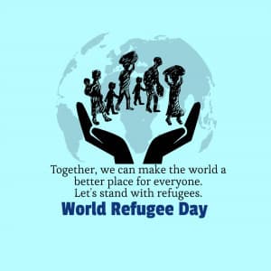 World Refugee Day whatsapp status poster