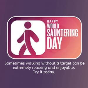 World Sauntering Day advertisement banner