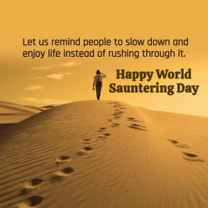 World Sauntering Day ad post