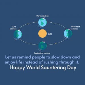 World Sauntering Day greeting image