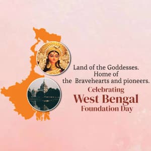 West Bengal Foundation Day greeting image