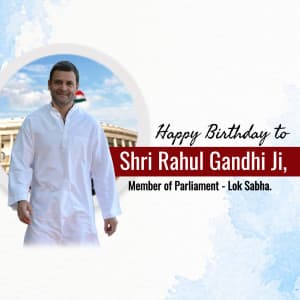 Rahul Gandhi Birthday event advertisement