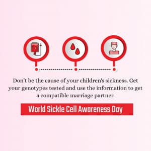 World Sickle Cell Awareness Day marketing poster
