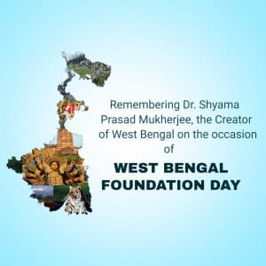 West Bengal Foundation Day marketing poster