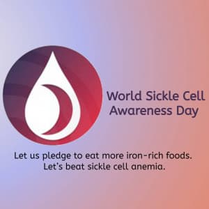 World Sickle Cell Awareness Day marketing flyer