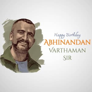 Abhinandan Varthaman Birthday marketing flyer