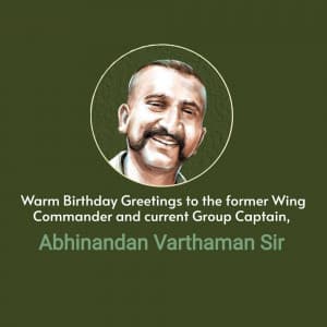 Abhinandan Varthaman Birthday poster Maker