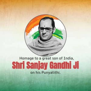 Sanjay Gandhi Punyatithi marketing flyer