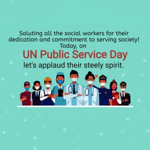 United Nations Public Service Day advertisement banner