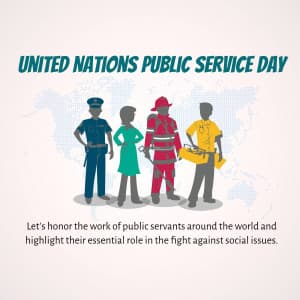 United Nations Public Service Day greeting image