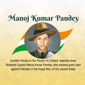 Manoj Kumar Pandey Jayanti graphic