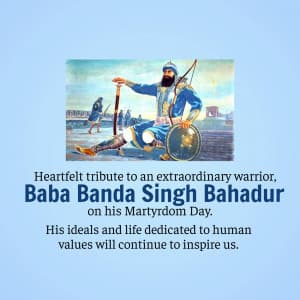 Banda Singh Bahadur Martyrdom Day marketing poster