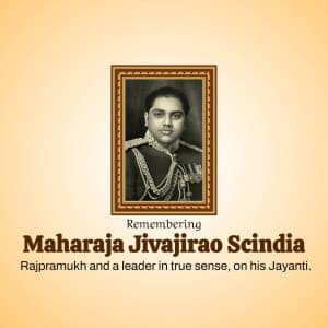 Maharaja Jivajirao Scindia Jayanti creative image